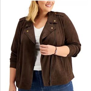 Light Brown suede jacket plus size 2x